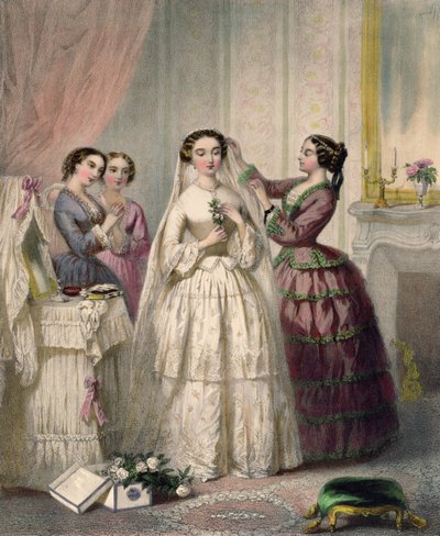 The Bride, engraved by J. Battannier, 1852-53 by Henri Lafon